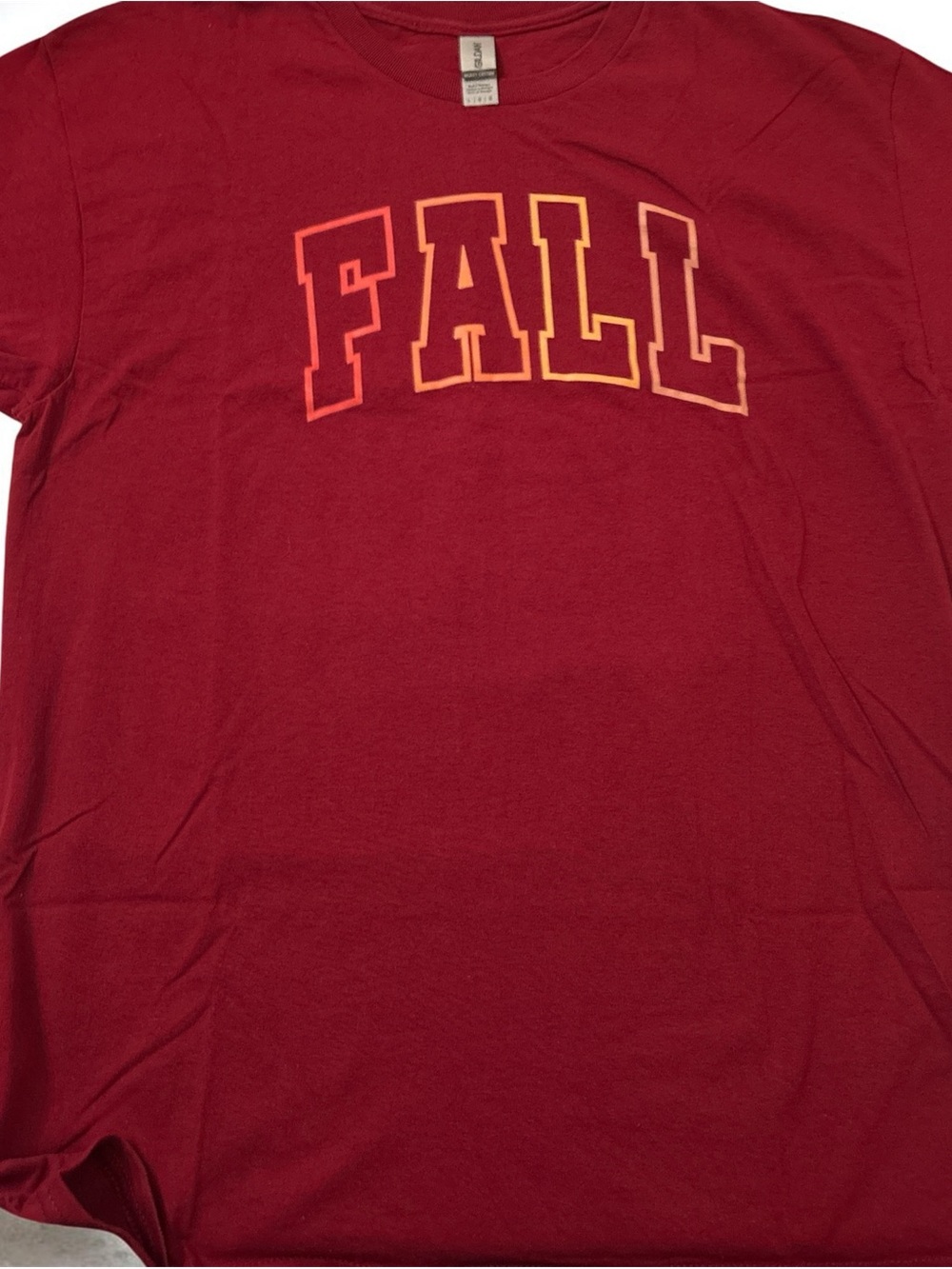 Gildan Men's Maroon 'FALL' Graphic Short Sleeve Tee